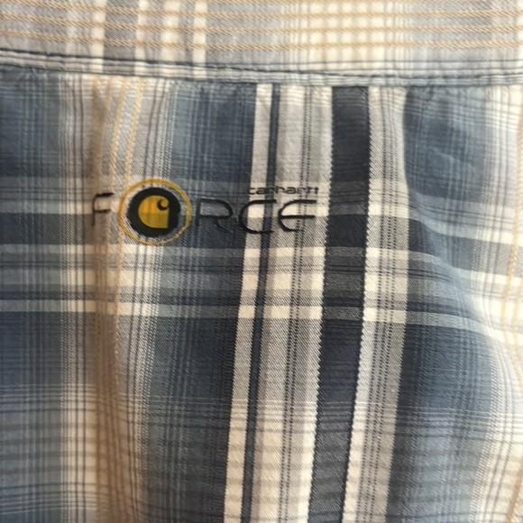 Carhartt Relaxed Fit Fishing Button Up Shirt Men L pockets Multicolor Plaid Top - Picture 5 of 6